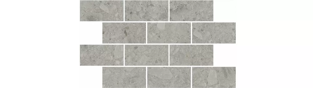 Вставка Керама Марацци Venezia Чеппо ди Гре мозаичный серый матовый обрезной 34,5х20