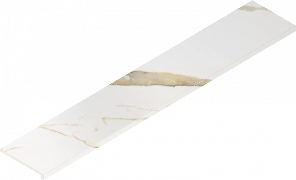 Ступень Италон Стелларис Калакатта Голд угловая правая 620070002622 белый 33x160