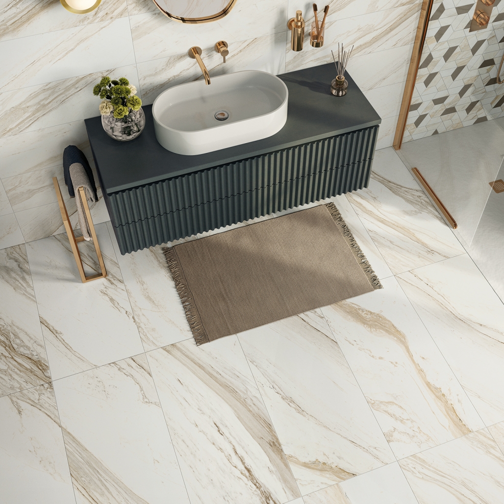 Керамогранит ColiseumGres Trevi White 45x90