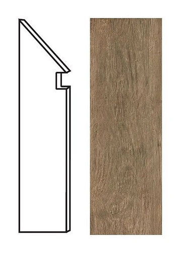 Ступень левая Axi Brown Chestnut Battiscopa Sag. Sx ANMH 7.2x30