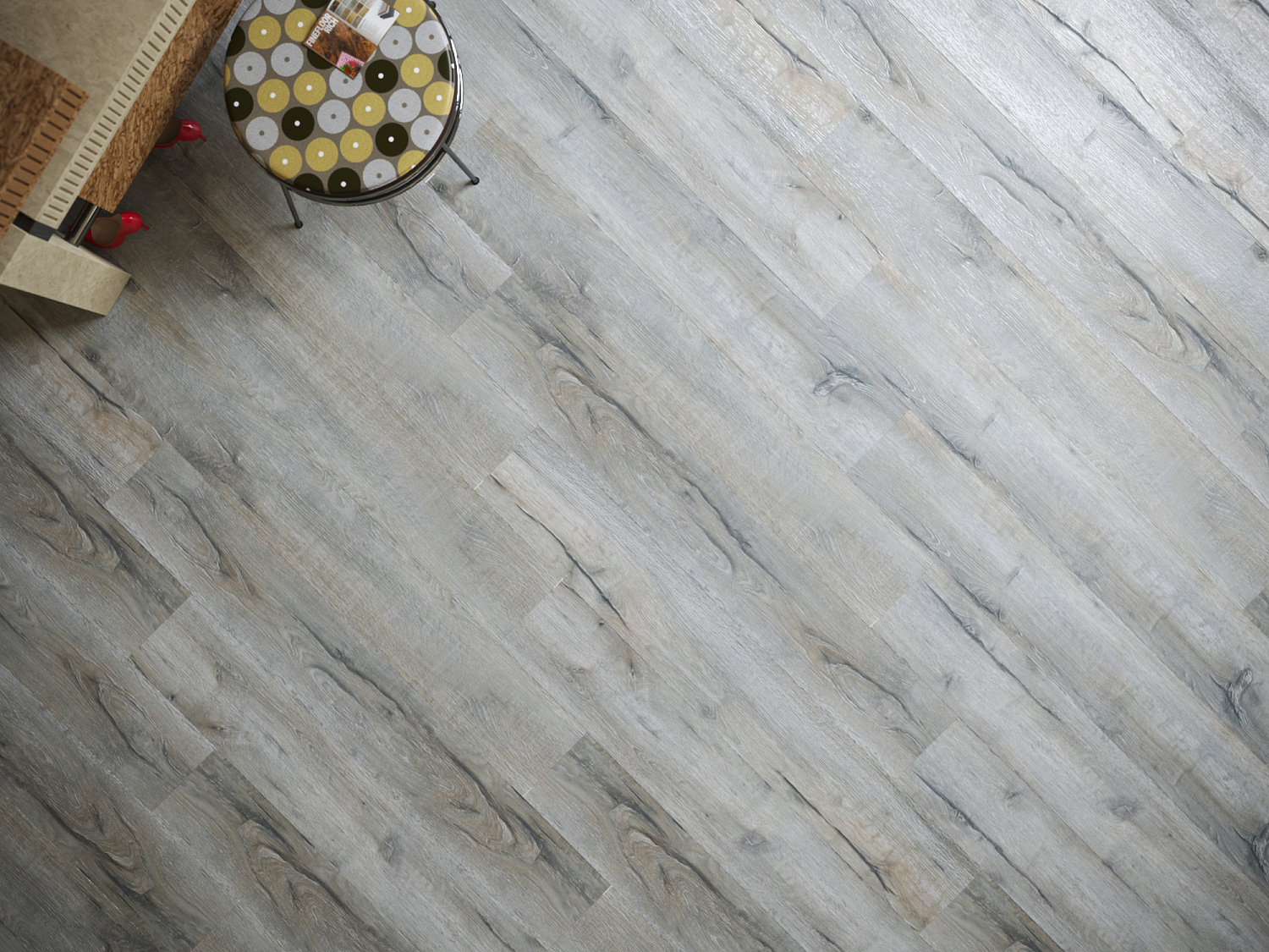Кварцвиниловая плитка Fine Floor Rich FF-2078 Дуб Катания клеевой кварц винил напольный