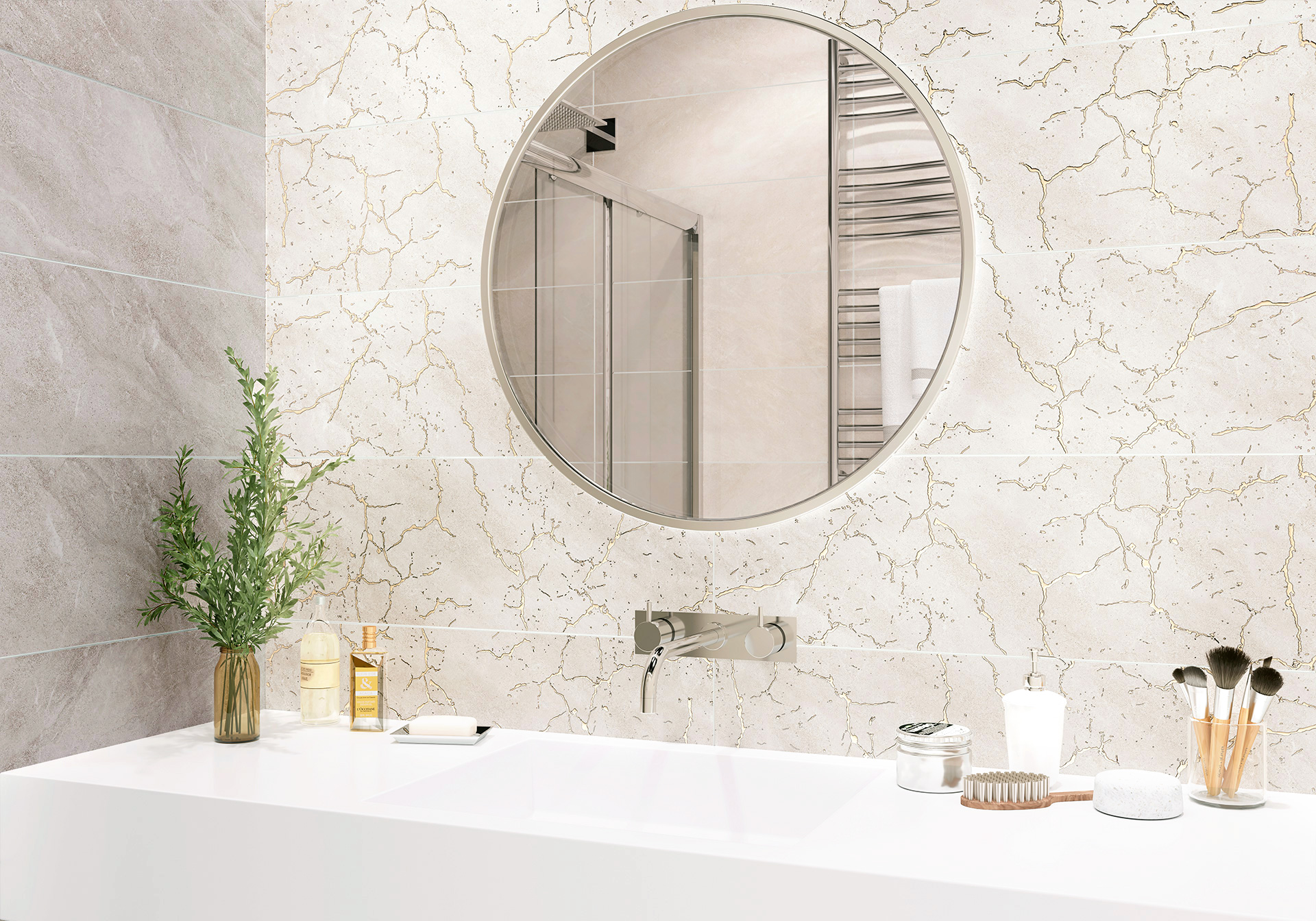 Декор Alma Ceramica Ларго DWU12LRG07R бежевый 24.6x74