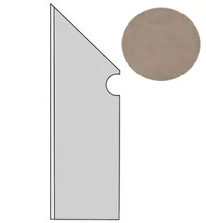 Ступень левая Dwell Greige Battiscopa Sag. Sx A1LH 7.2x30