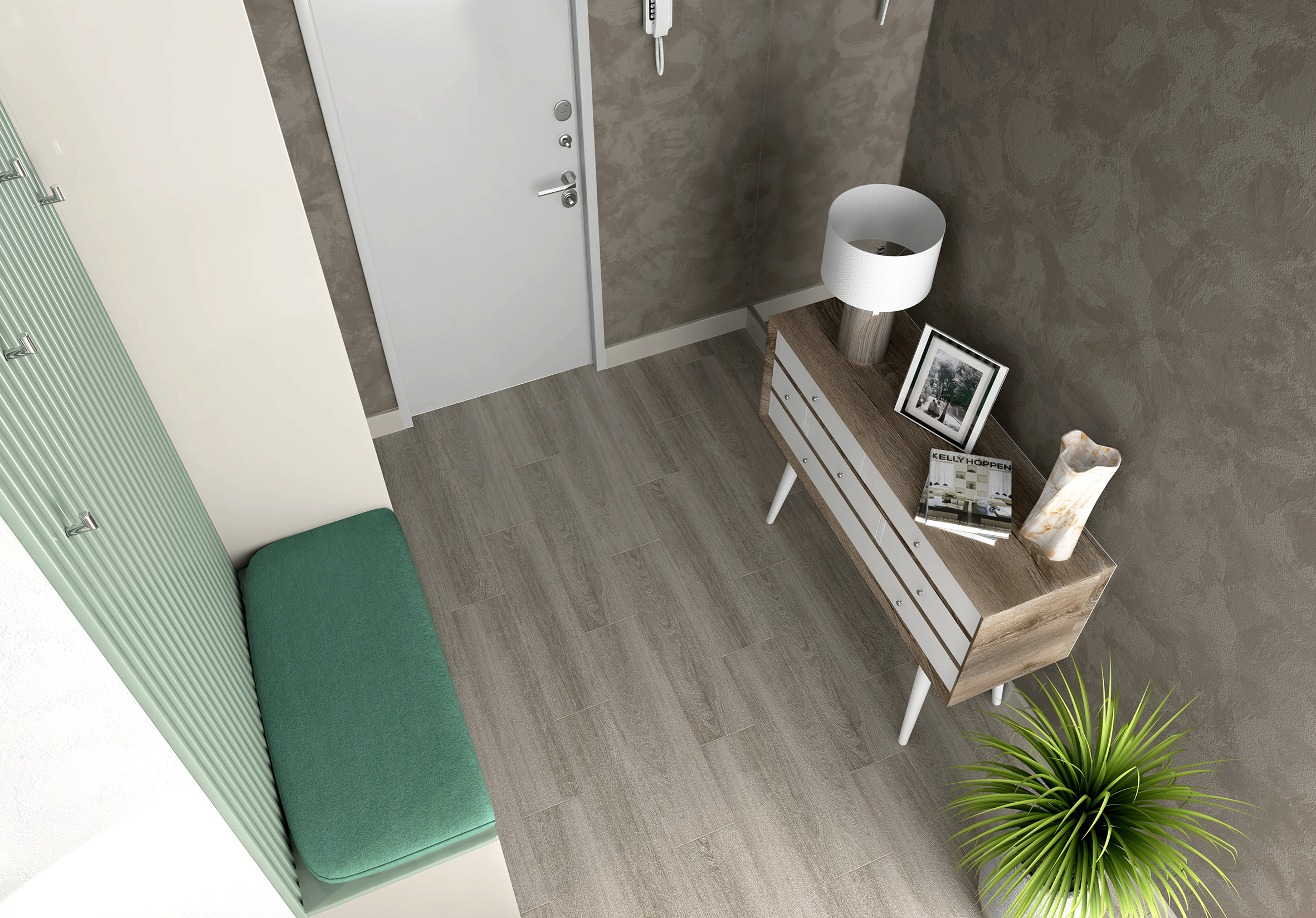 Керамогранит (SG705990R) Laparet Madera коричневый 20x80 матовый