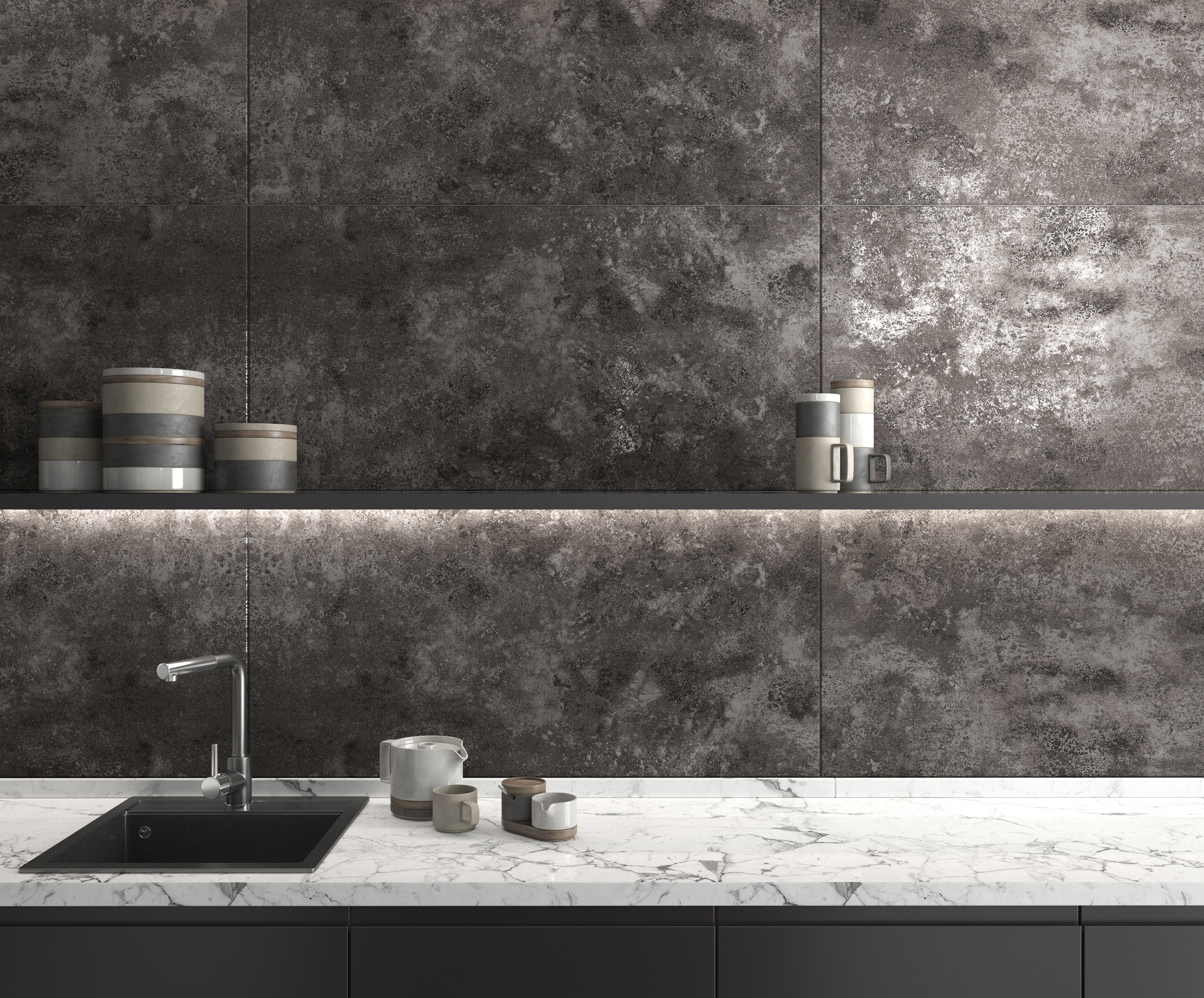 Керамогранит Laparet Milkiway Silver металлизированный 60x120 матовый