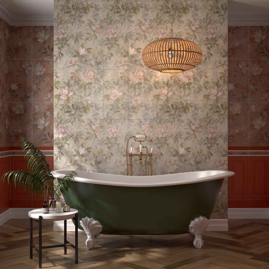 Панно Kerama Marazzi Магнолия 2 матовый (из 4 частей) 60x120 VT\B413\4x\11037R