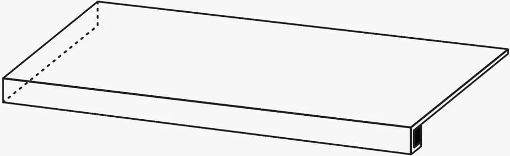 Ступень Италон Фоссил Блэк угловая левая 620070003060 серый 33x120