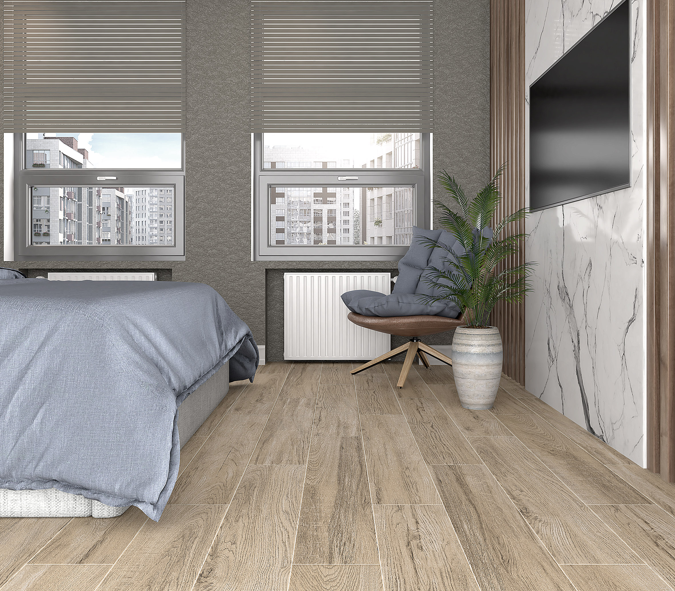 Керамогранит (SG516900R) Laparet Rainwood оливковый 20x119.5 матовый