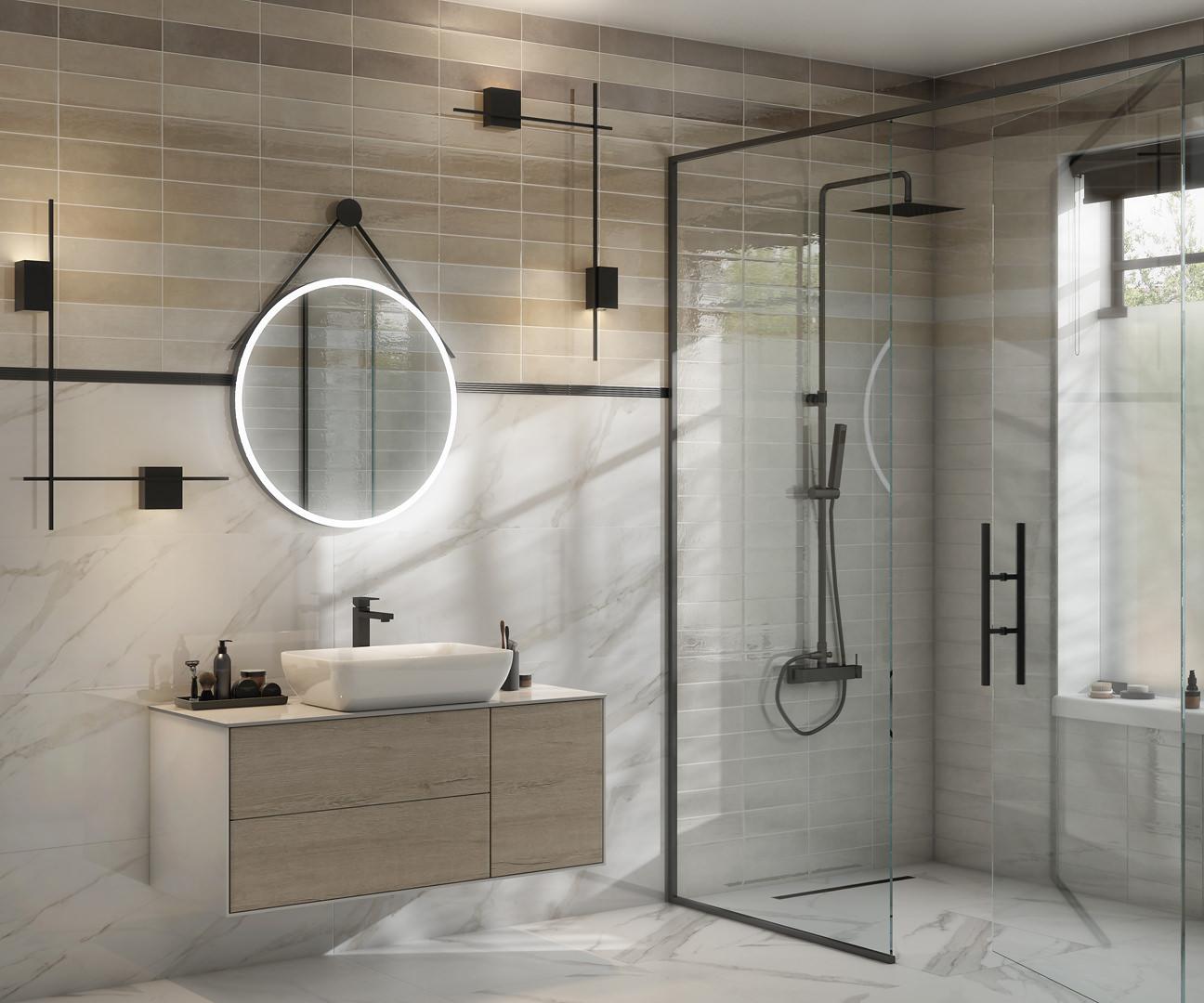 Керамическая плитка Kerama Marazzi 9038 Тракай бежевый светлый глянцевая 8,5x28,5