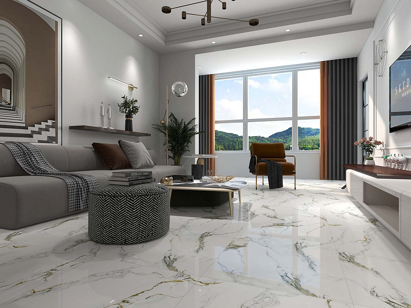 Керамогранит Азарио Calacata Carve 60x120 Glossy F3020821120G белый