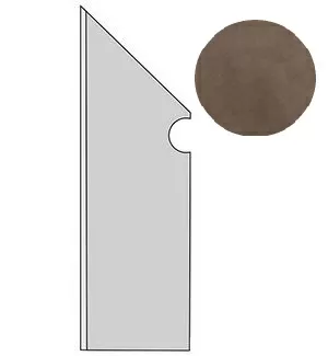 Ступень левая Dwell Brown Leather Battiscopa Sag. Sx A1LI 7.2x30