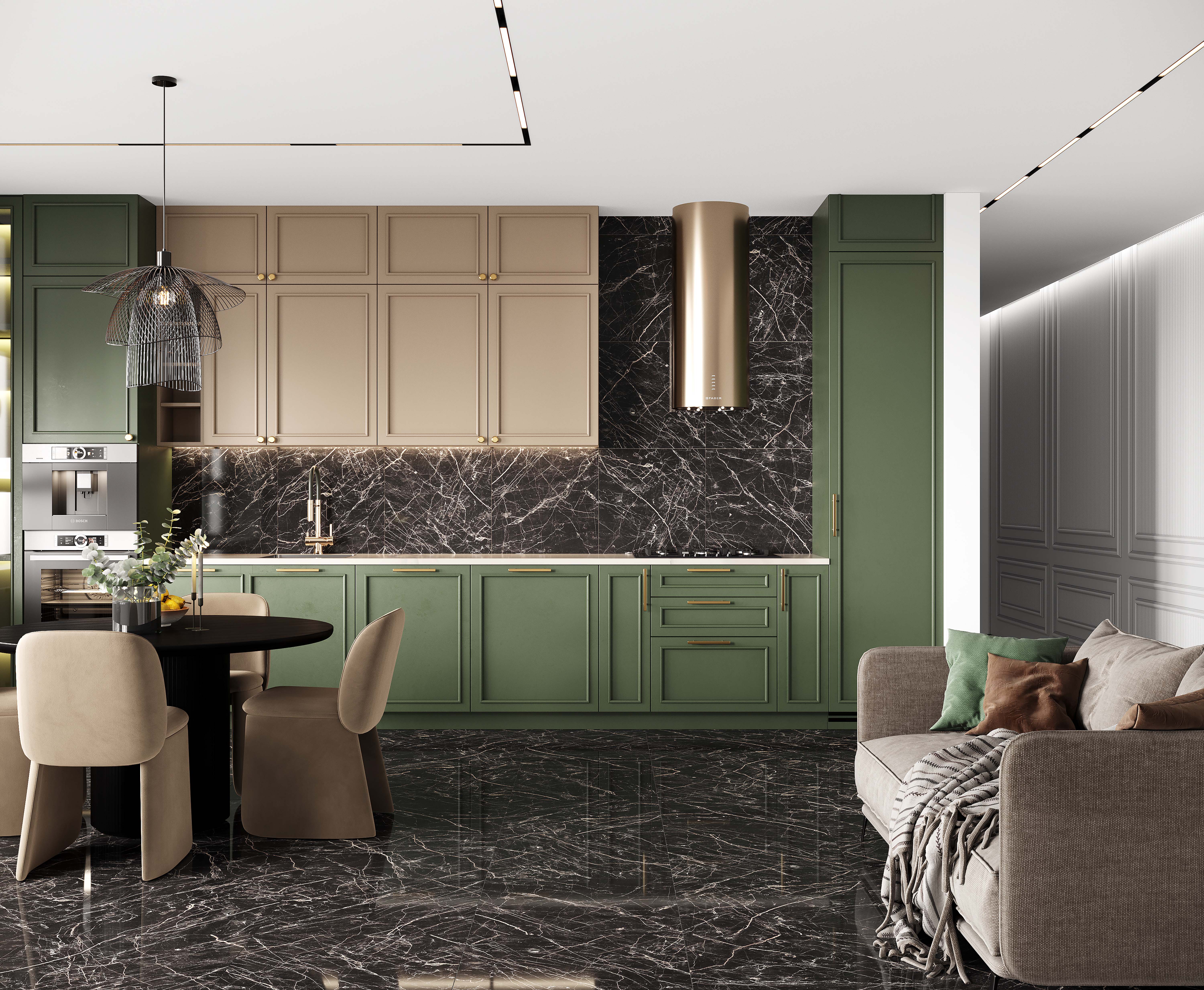 Керамогранит Laparet Black Arkadia черный 60x120 полированный