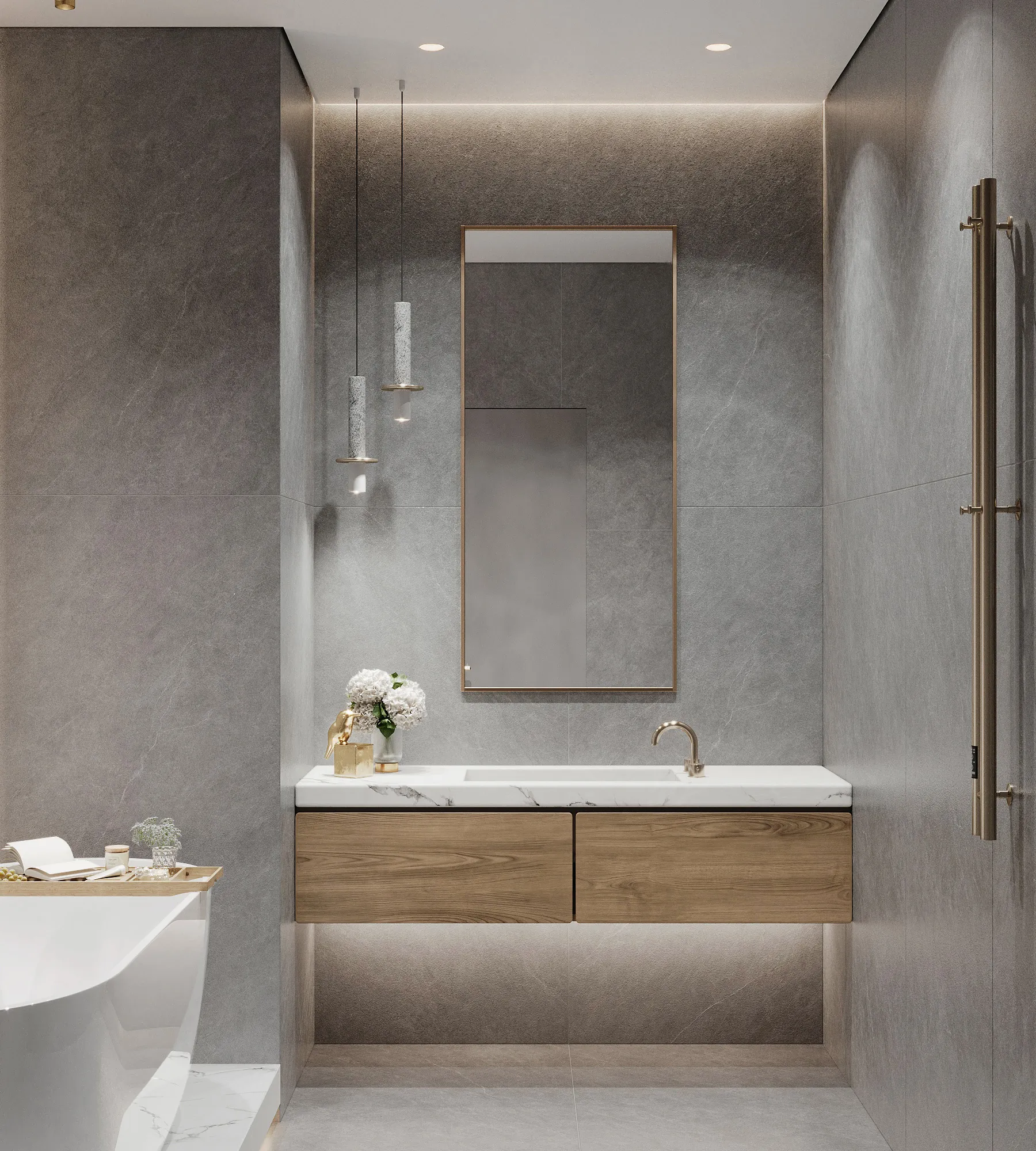 Керамогранит Креанза CZ-SL02-B Listello Gris Solido 80x160 серый