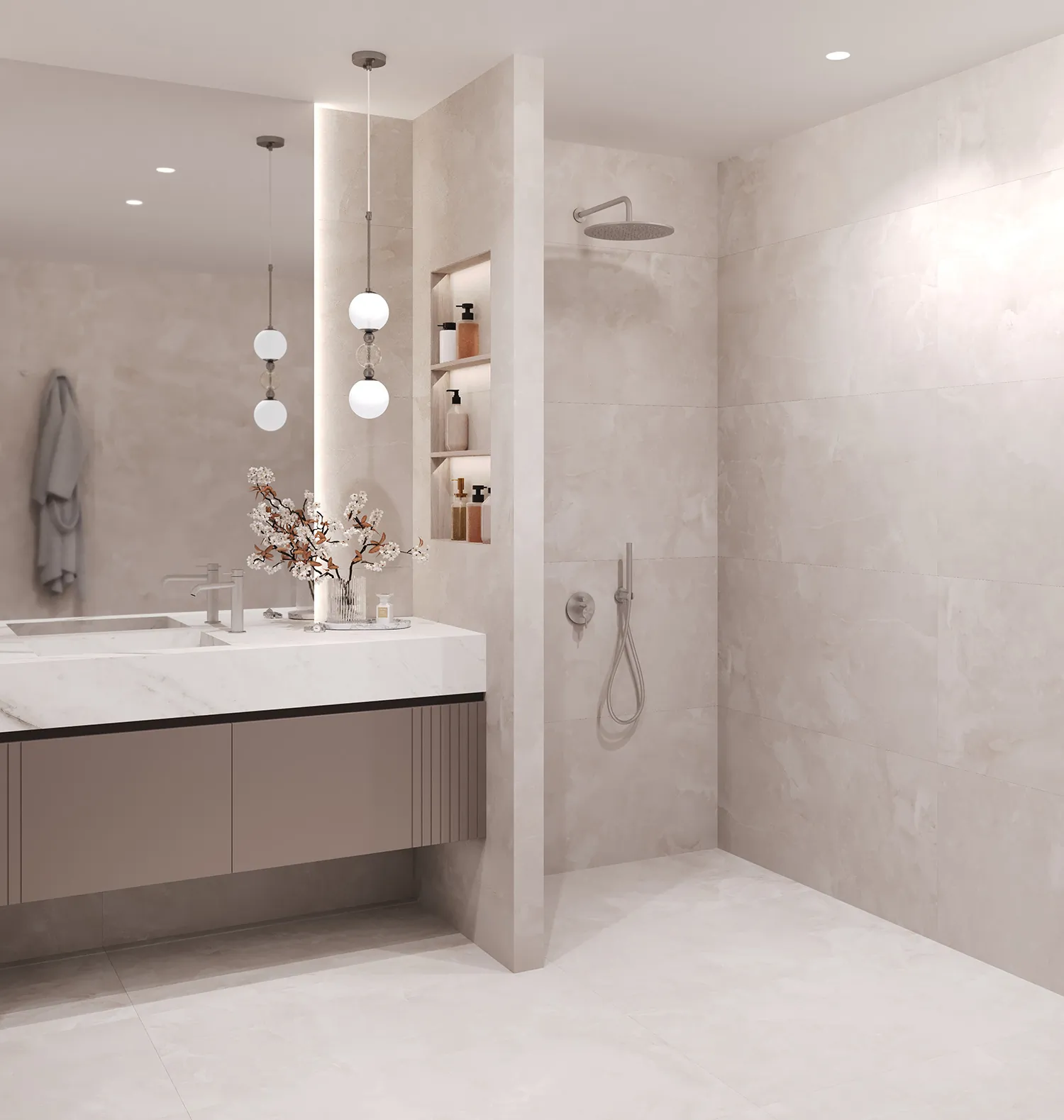 Керамогранит Старо Roma Gris Carving Satin 60x120 серый