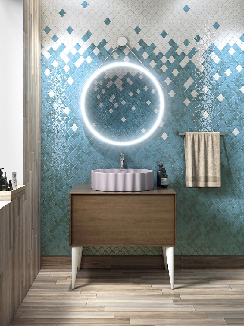 Керамическая плитка Kerama Marazzi 65007 Арабески Майолика синий 26x30