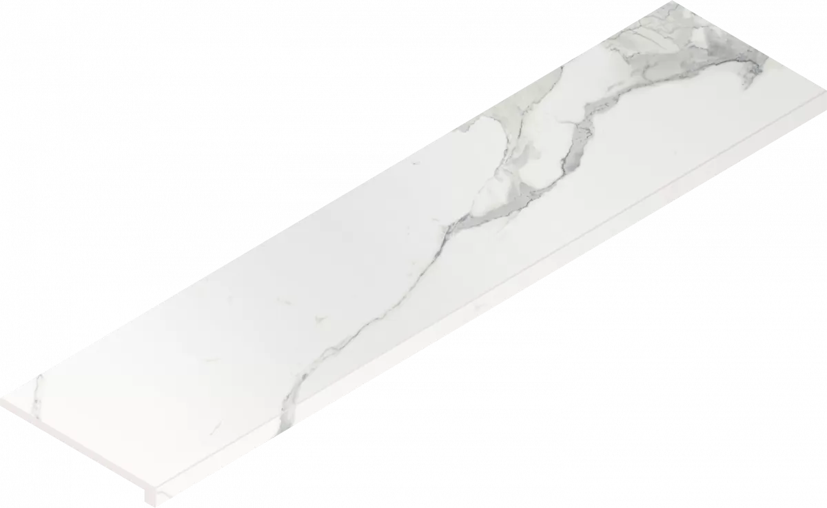 Ступень Италон Стелларис Статуарио Уайт угловая правая 620070002598 белый 33x120