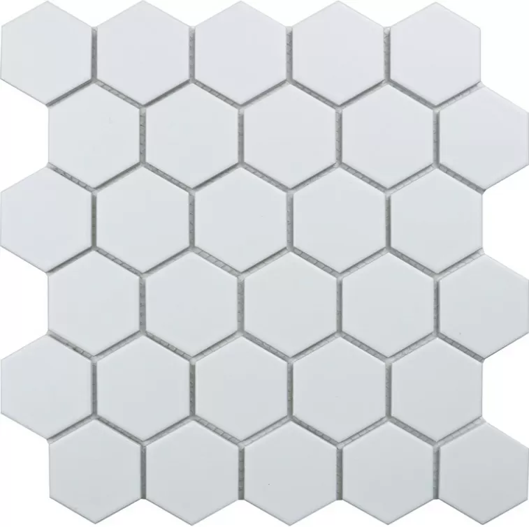 Мозаика СтарМозаик Hexagon Small White Matt (MT31000/LJ5108/IDL1005) 26.5x27.8 белый