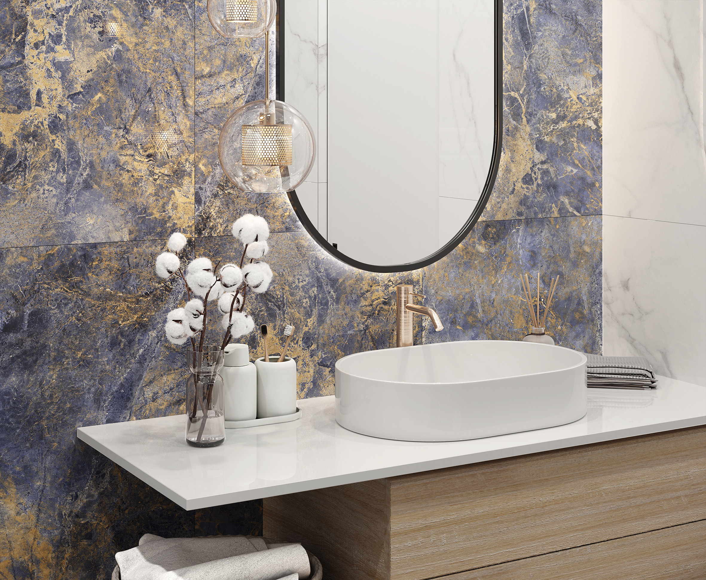 Керамогранит Laparet Krazzy Blue 60x120 полированный