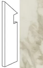 Ступень левая Marvel Royal Calacatta Battiscopa Sag.Sx AFB2 7.2x30