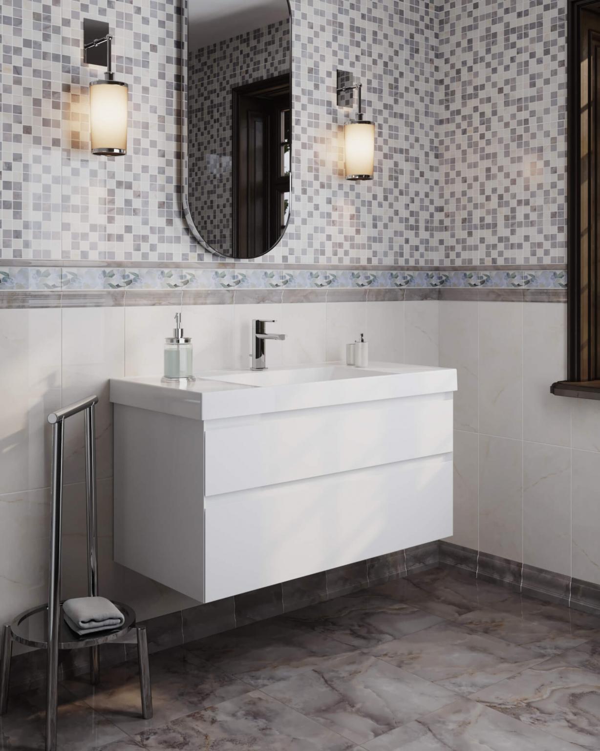 Декор Kerama Marazzi MM7221 Стеллине мозаичный 20x50