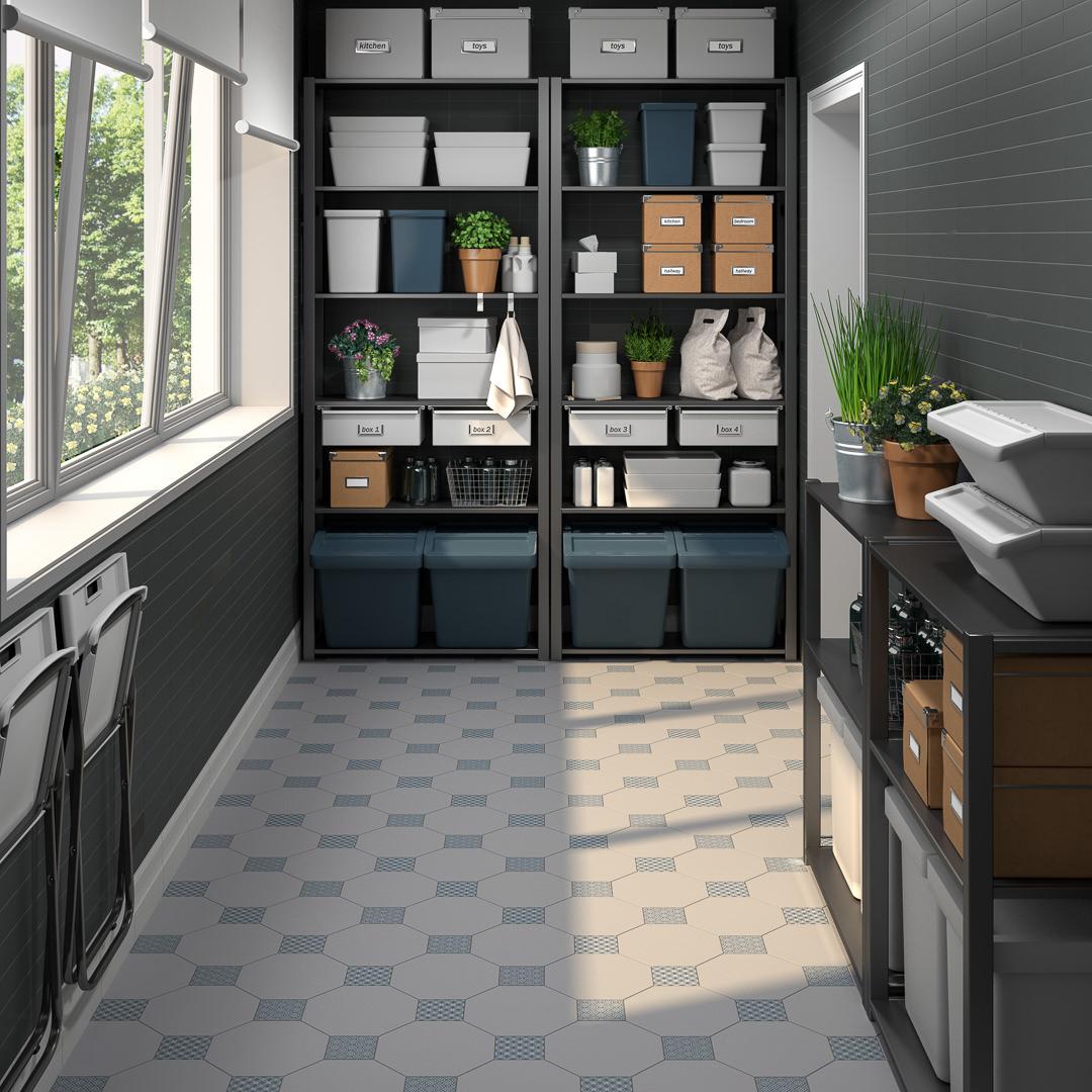 Керамогранит Kerama Marazzi Агуста белый натуральный из 36 частей 30.1x30.1 21058