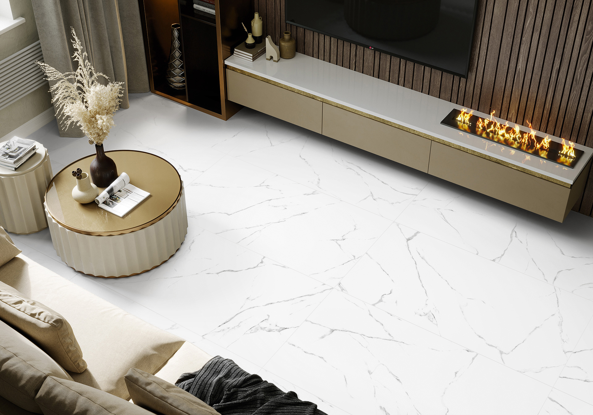 Керамогранит Alma Ceramica Мираж GFA57MRG00R белый 57x57