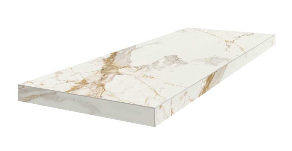 Ступень угловая правая ColiseumGres Pompei White 33x90