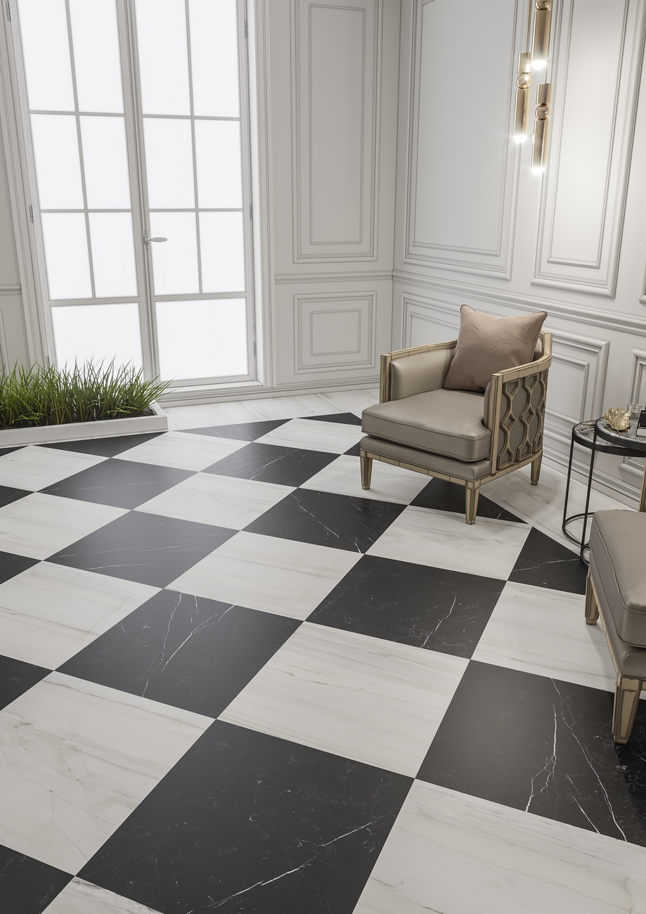 Керамогранит Пиастрелла GR01 Мрамор белый матовый 600x600