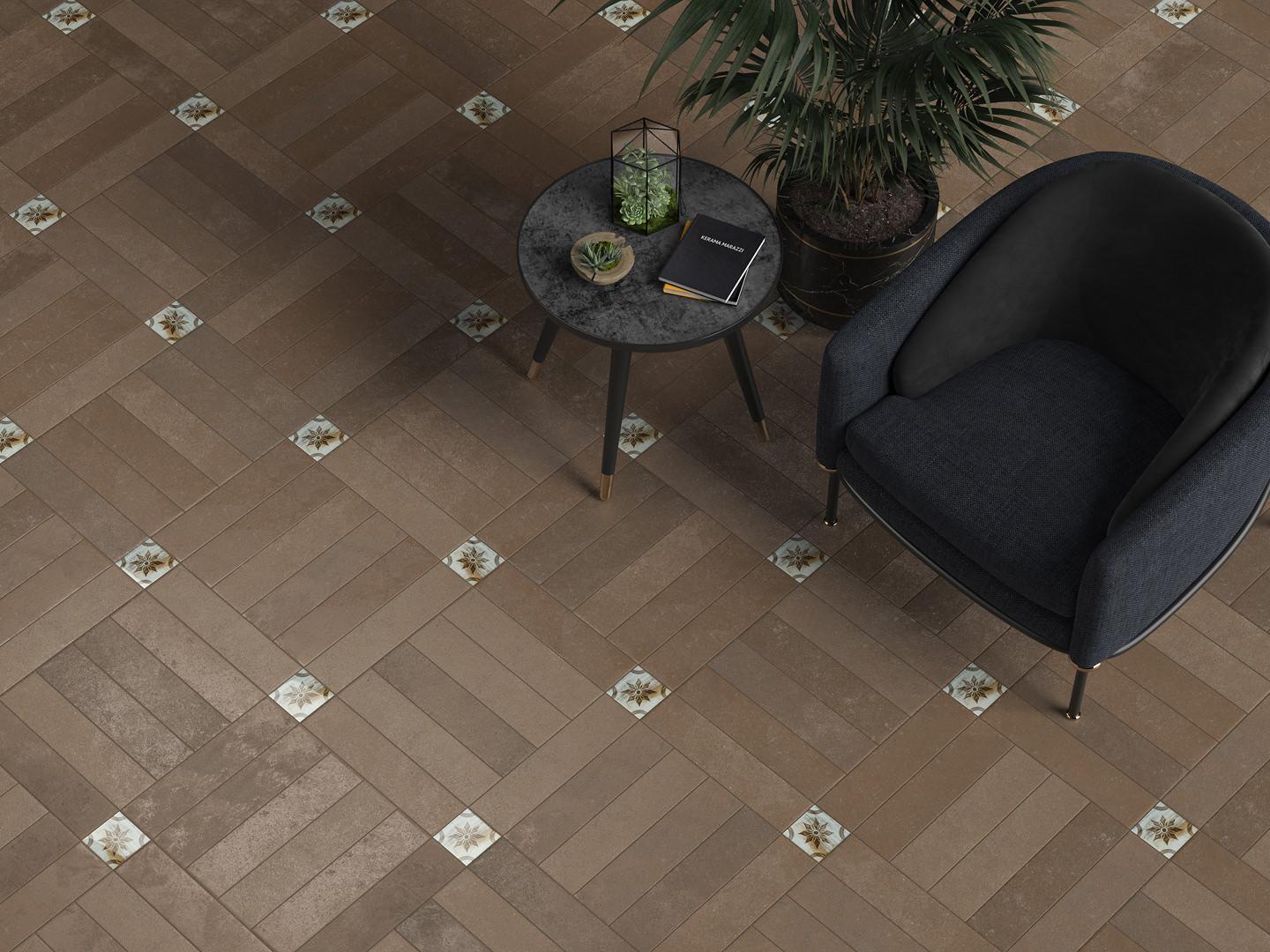 Керамогранит Kerama Marazzi SG403700N Довиль коричневый матовый 9,9x40,2