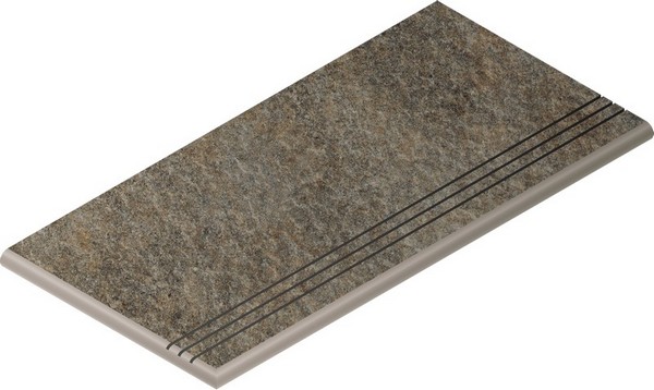 Ступень Италон Дистрикт Эмеральд закругленная Грип левая 620040000042 коричневый 30x60