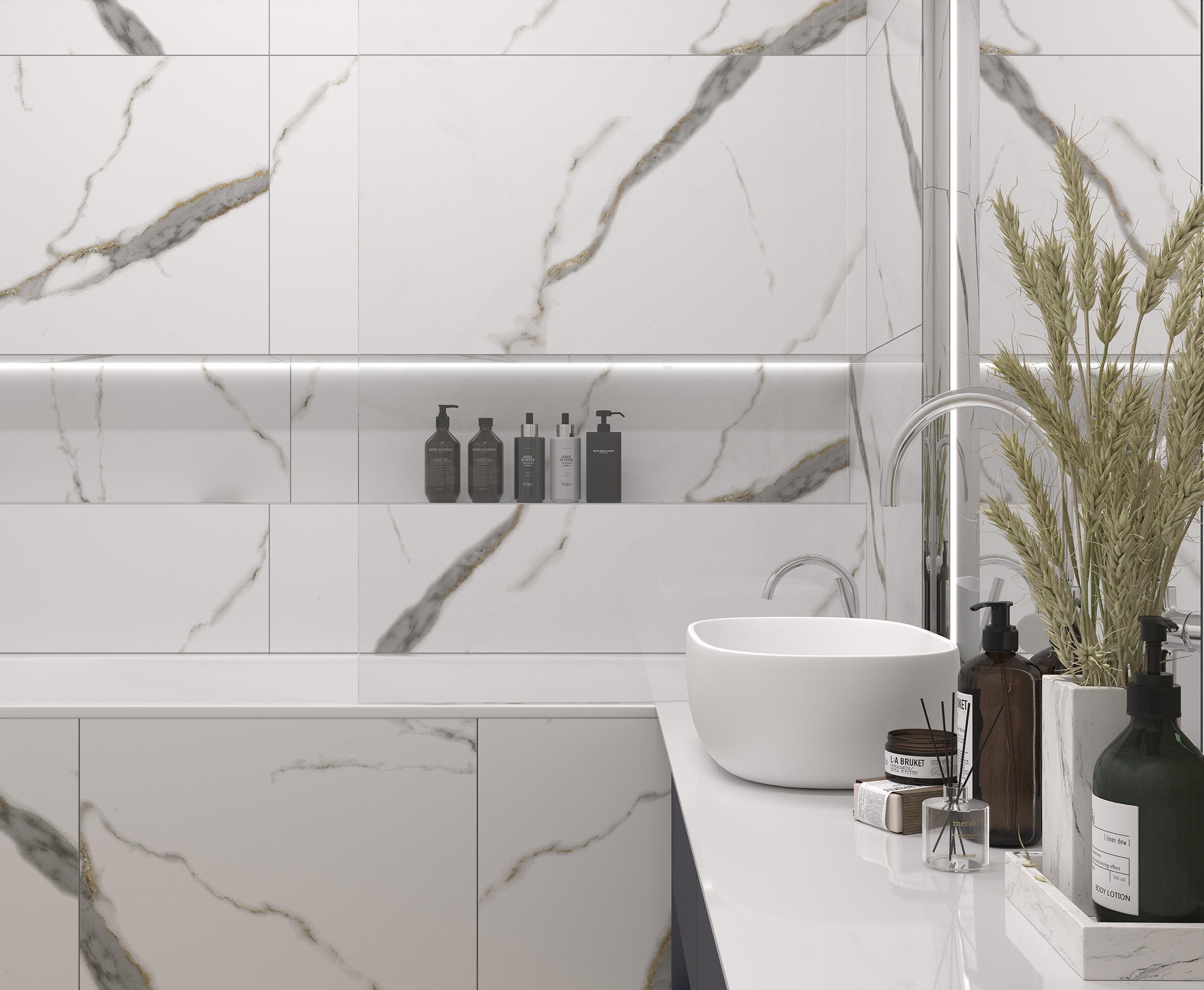 Керамогранит Laparet Golden White Statuario 60x120 полированный