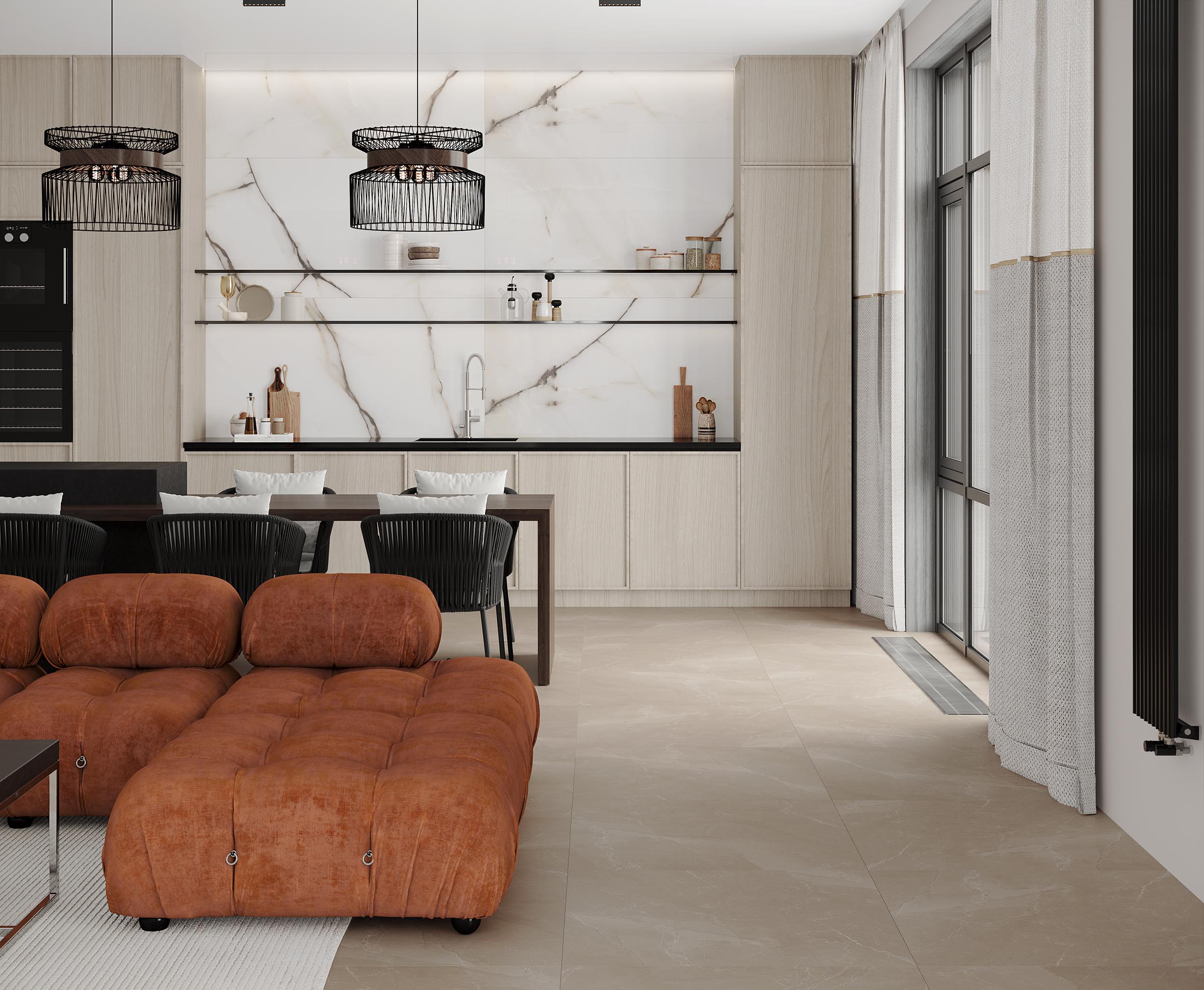 Керамогранит Laparet Astilio Beige 80x80 сатинированный