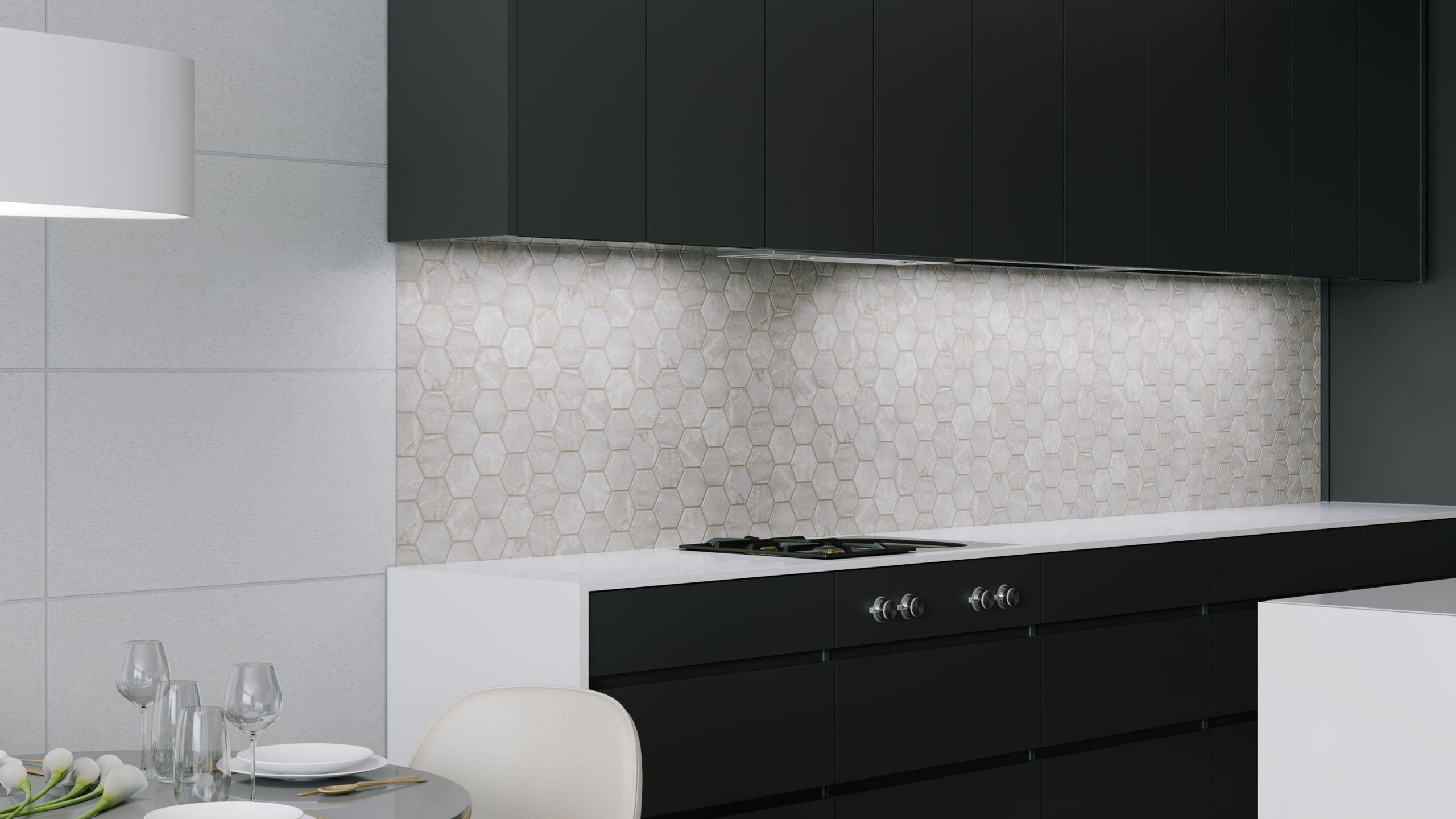 Мозаика Estima KA01 Ametis Kailas Hexagon Grey 25x28.5 серый