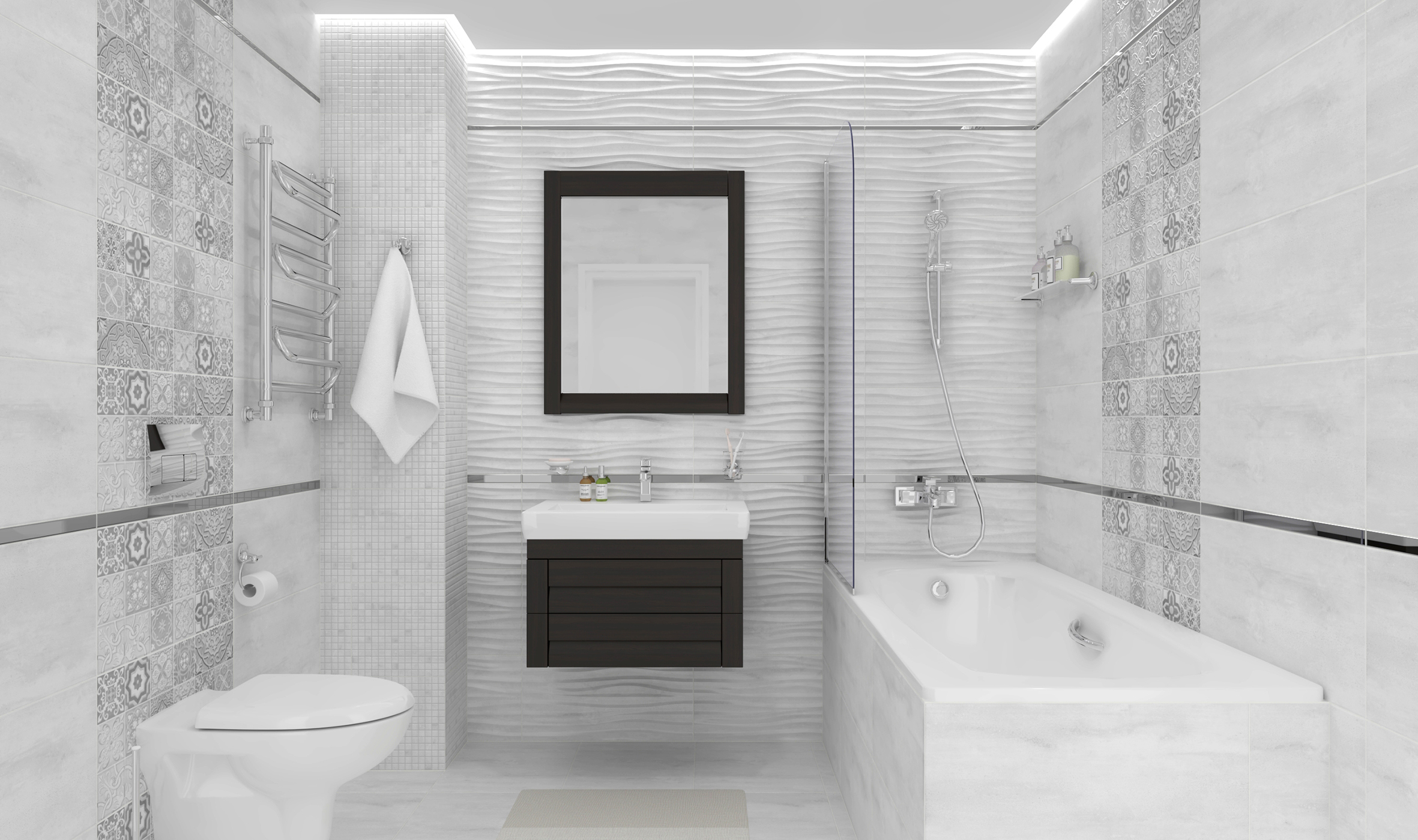 Мозаика Laparet Concrete серый 30x30 матовый