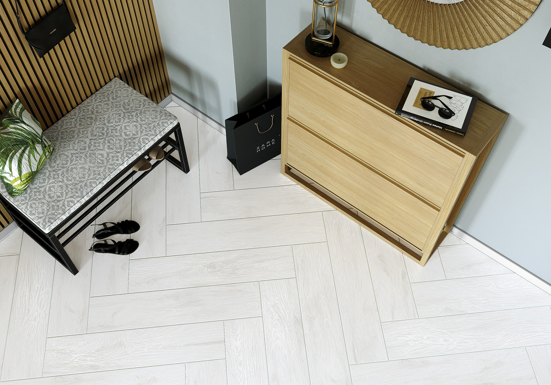 Керамогранит Alma Ceramica Эштон GFA92ATN04R бежевый 20x90