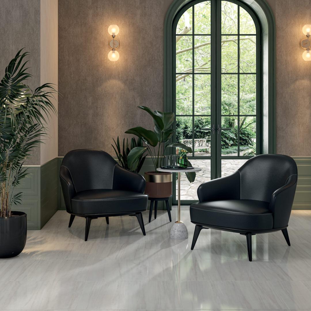 Керамическая плитка Kerama Marazzi 13111TR Белем структура серый светлый глянцевый обрезной 30x89.5