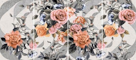 Декор Lasselsberger Лофт Стайл панно (комплект из 4 шт.) 45x100