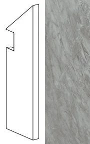Ступень правая Marvel Bardiglio Grey Battiscopa Sag. Dx ATEQ 7.2x30