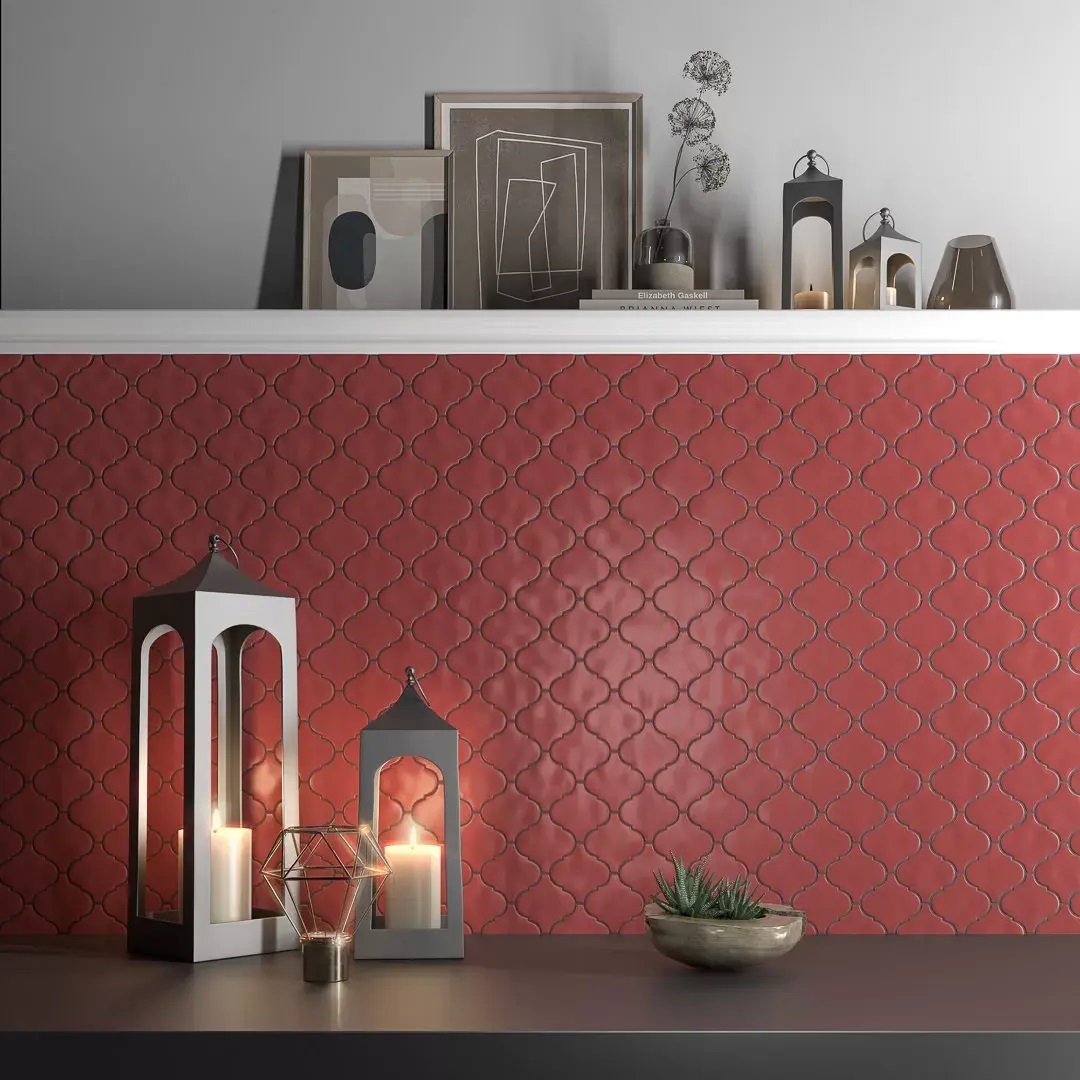 Керамическая плитка Kerama Marazzi KM2630M0061N Арабески Марокко красный матовый 26x30