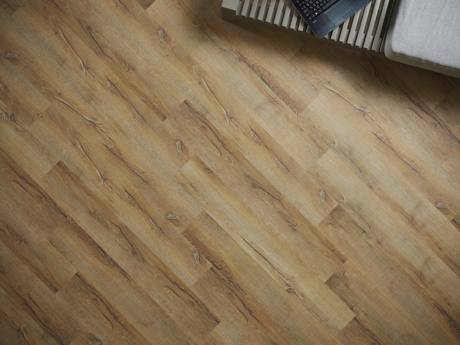 Кварцвиниловая плитка Fine Floor Rich FF-2078 Дуб Катания клеевой кварц винил напольный