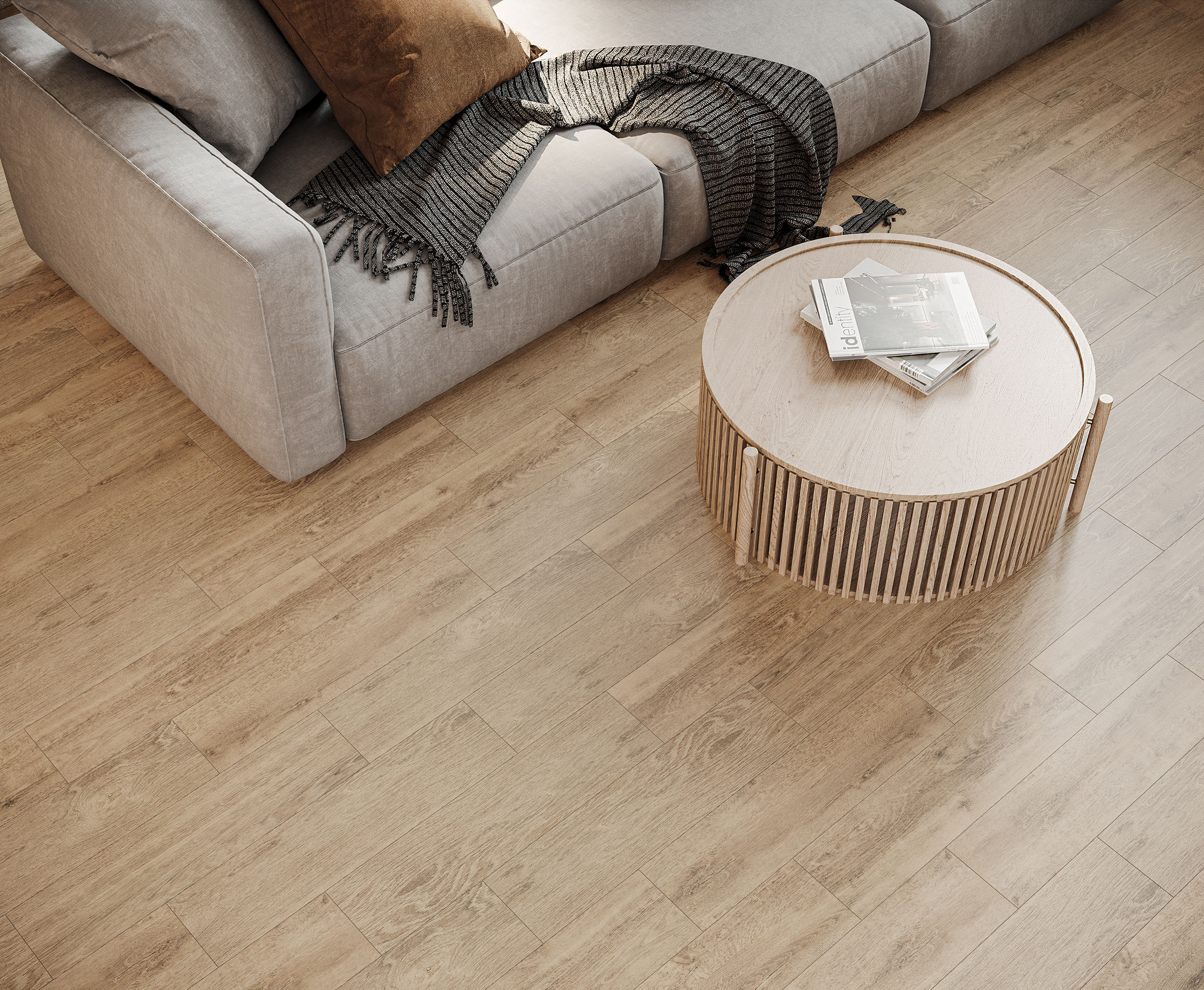 Керамогранит (TI 0021) Laparet Tiss коньячный 15x60 матовый