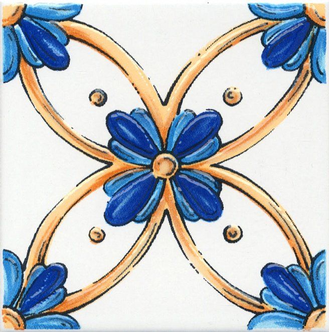 Вставка Kerama Marazzi Капри майолика 9.8x9.8 STG\A488\1146H