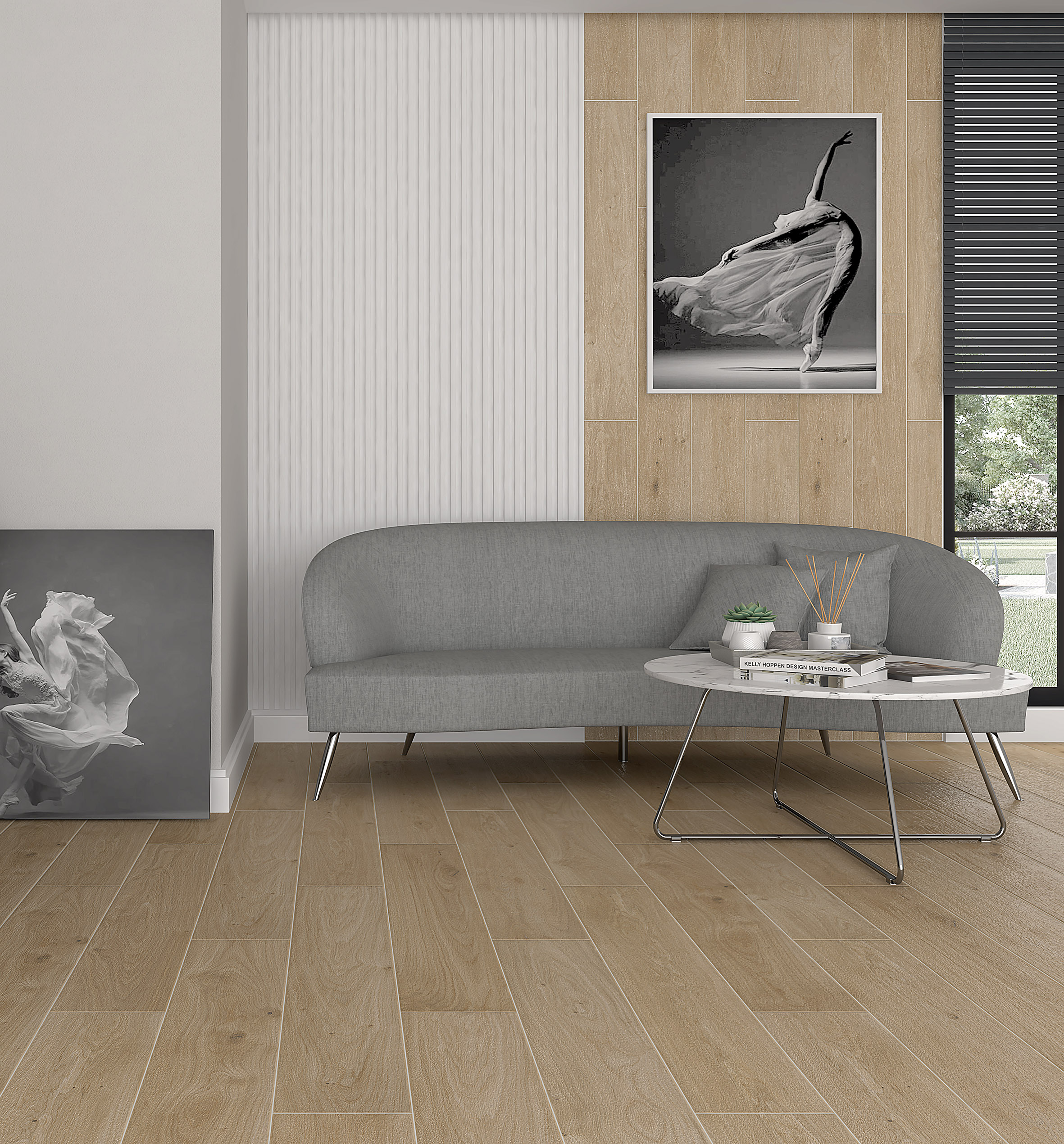 Керамогранит (SG517100R) Laparet Club бежевый 20x119.5 матовый