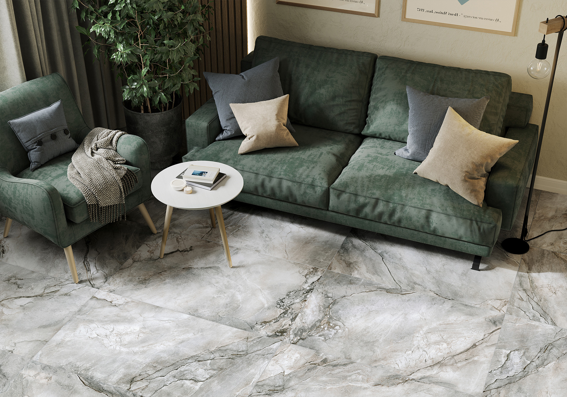 Керамогранит Alma Ceramica Вулкано GFA57VLC04L бежевый 57x57