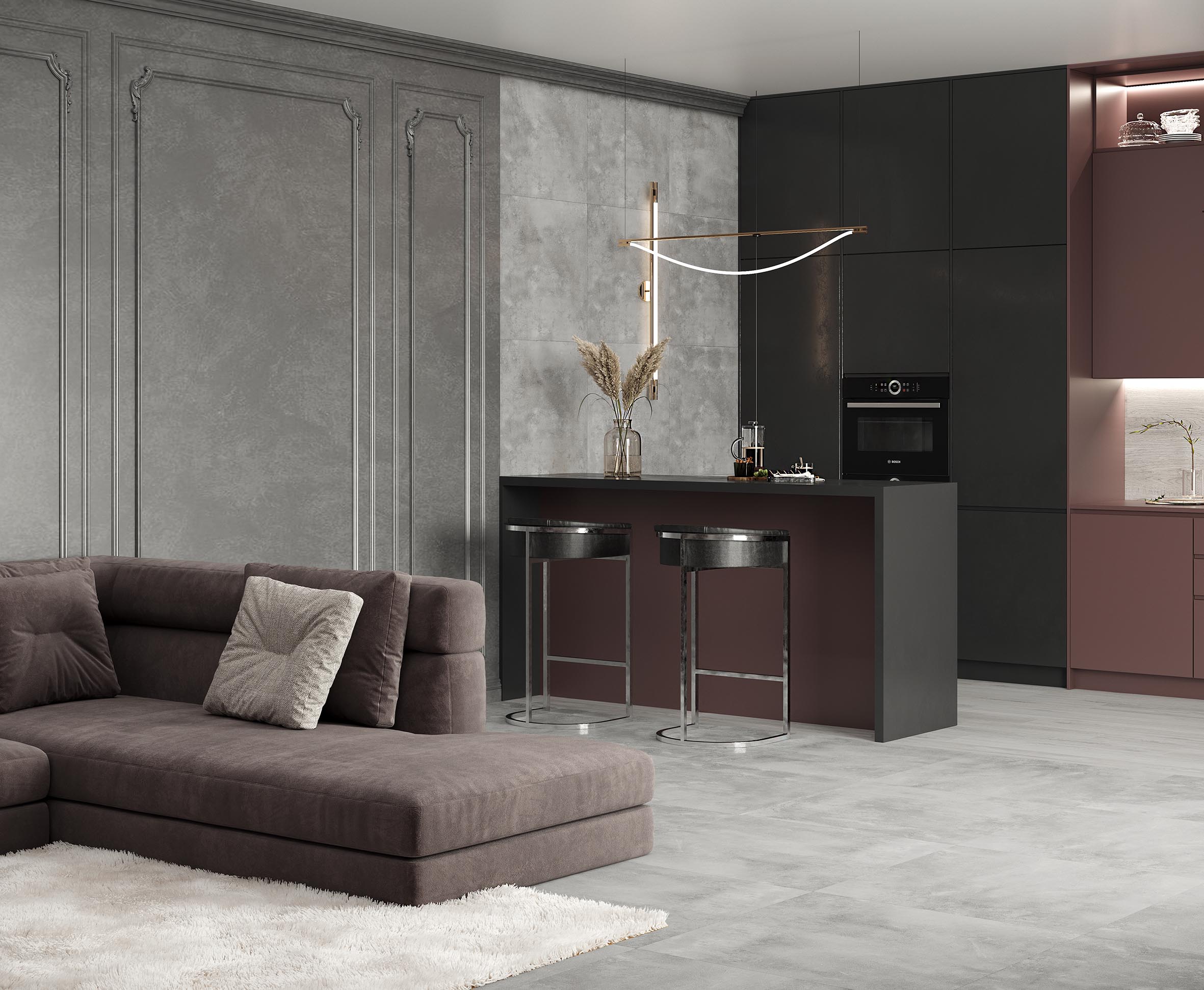 Керамогранит Laparet Lugano Gris 80x80 лаппатированный