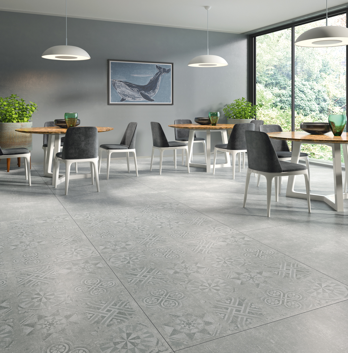 Керамогранит Стоун Цемент Светло-бежевый 60x120 SR