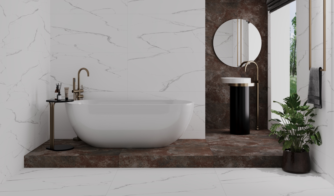 Керамогранит Старо Roma Gris Carving Satin 60x120 серый