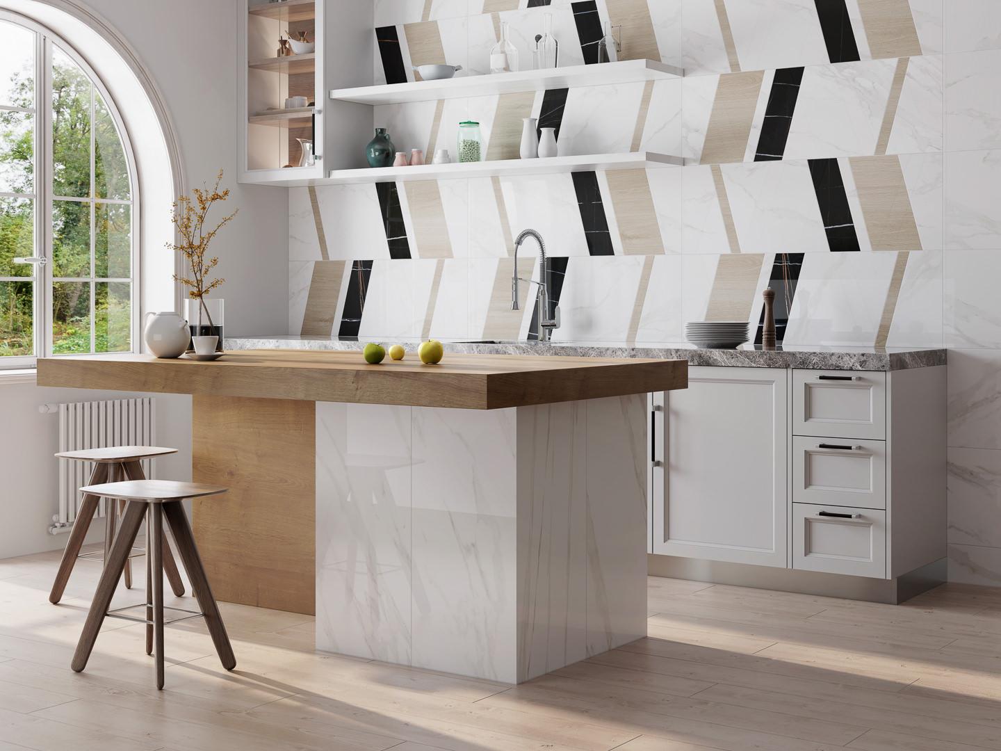 Декор Kerama Marazzi Бертран 1 микс 40x120 ID129