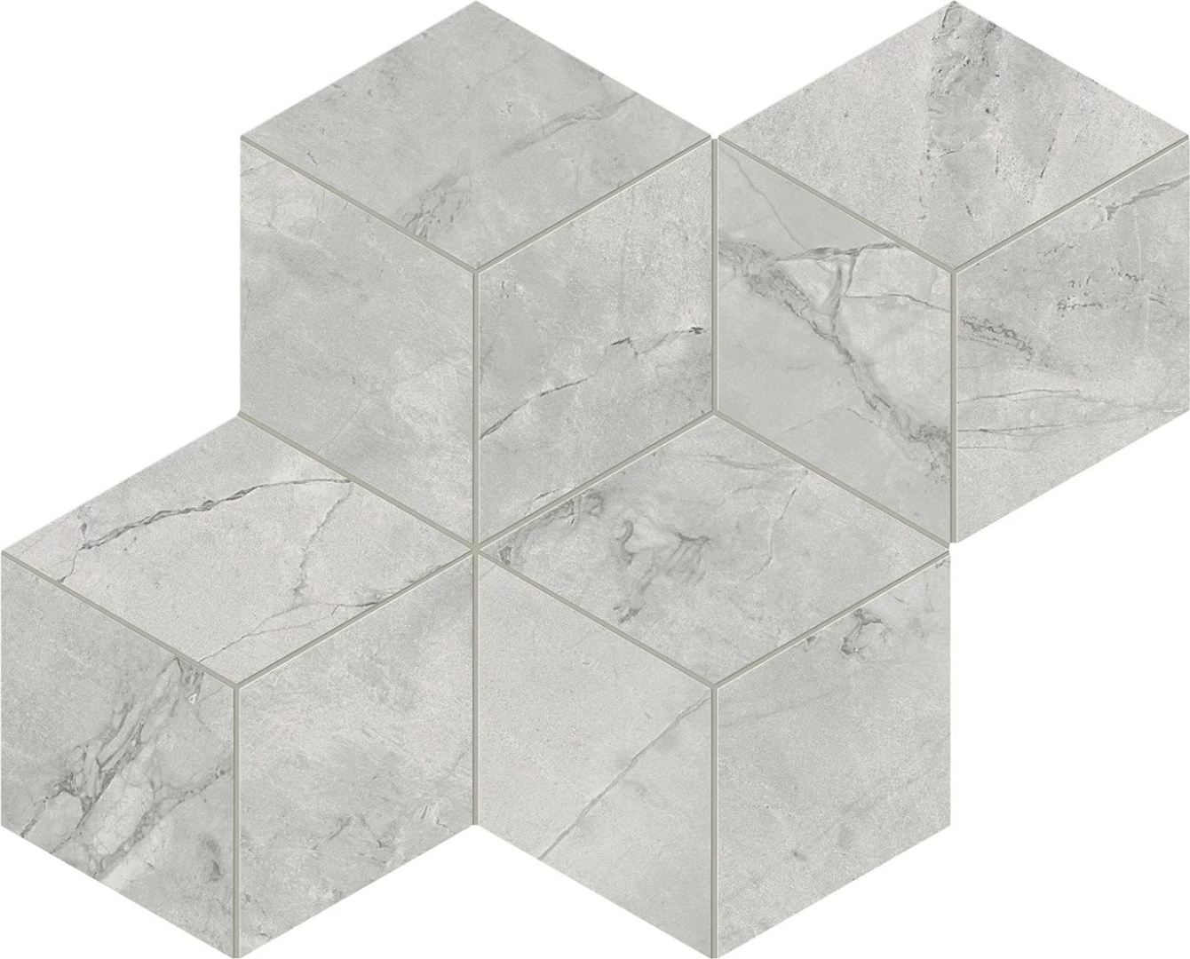 Мозаика Atlas Concorde Marvel X Grey Cloud Esagono Silk 30x35 AF8O