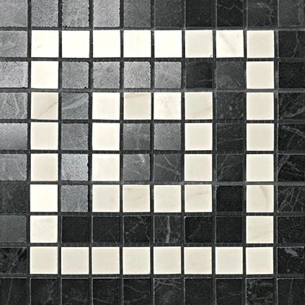 Мозаика Atlas Concorde Marvel Pro Noir/Cremo Angolo Mosaico 18.5x18.5 ADRI